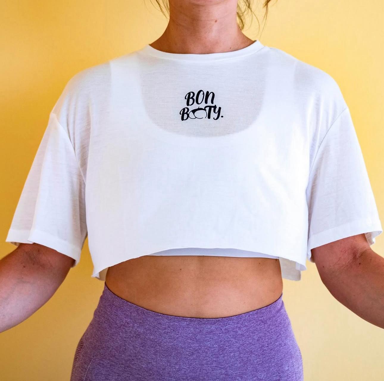 Cropped T-shirt "Always in a good mood"