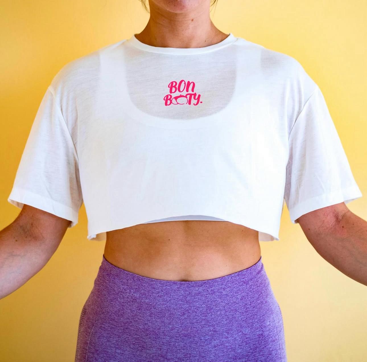 Cropped T-shirt "Always in a good mood"