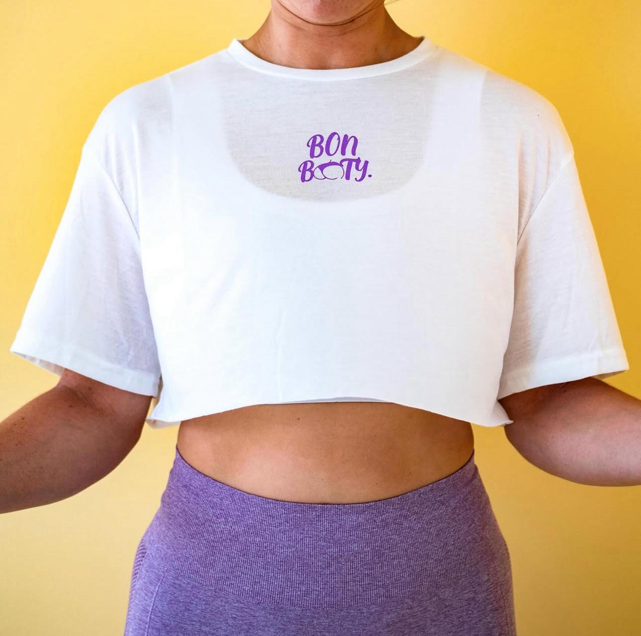 Cropped T-shirt "Always in a good mood"